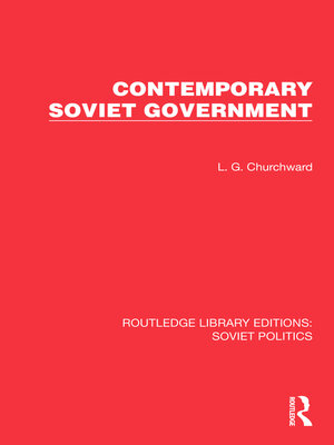 cover image of Contemporary Soviet Government